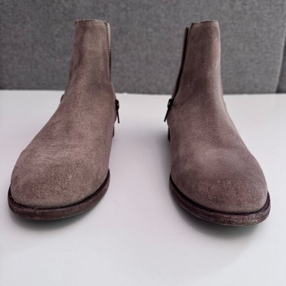 Fry Shoes Womens 7.5 Ash Tan Suede Carly Zip Chelsea Boots B 3478248-Ash - Picture 3 of 12